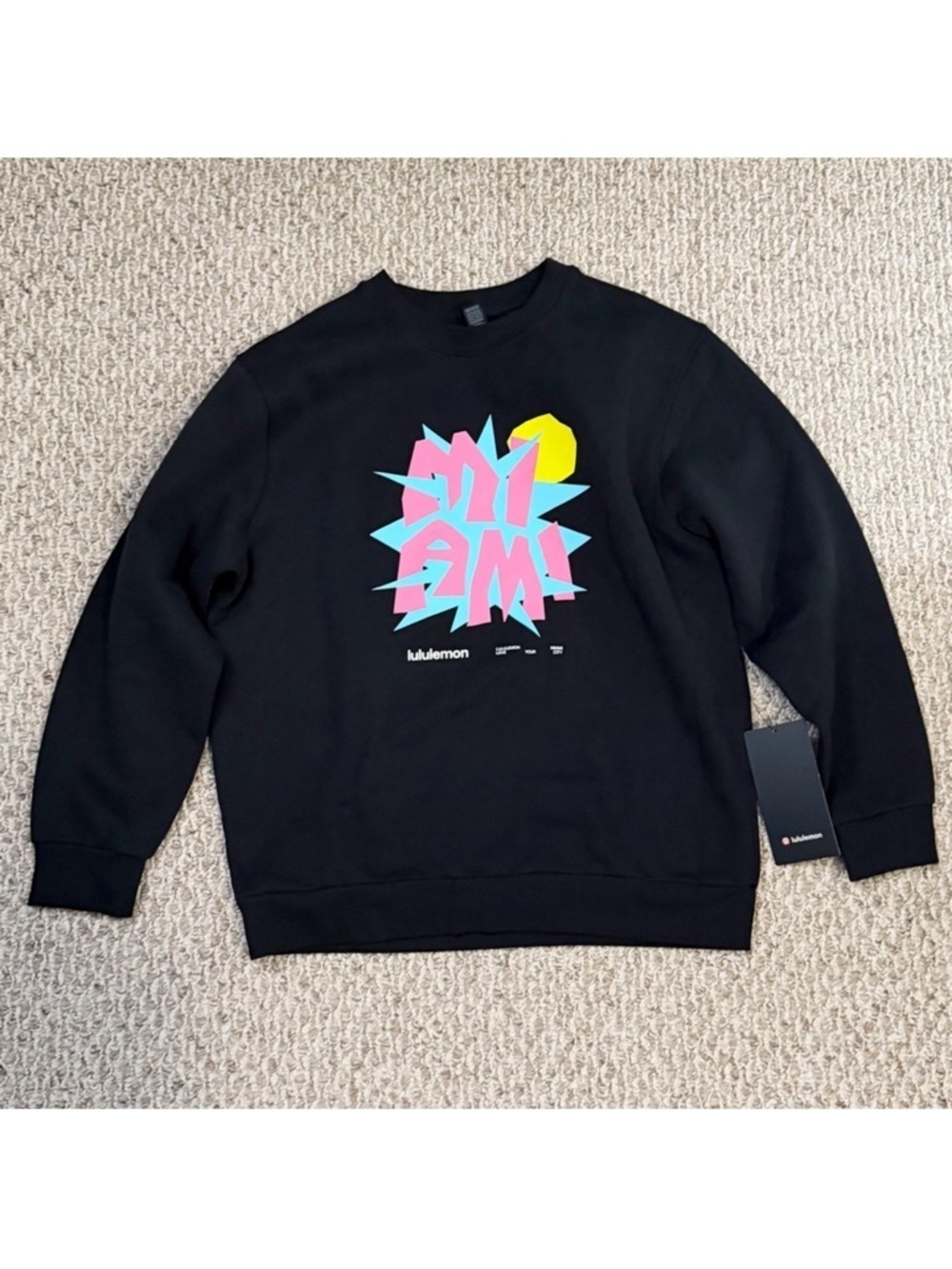 NWT Lululemon x Miami Men’s Steady State Crewneck Sweater